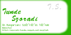 tunde szoradi business card